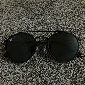 Ray-ban Double Bridge Polarized Round Sunglasses